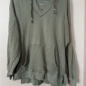 Aerie Olive Green Pullover Hoodie
